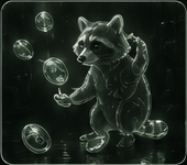 RaccoonPons catching coins